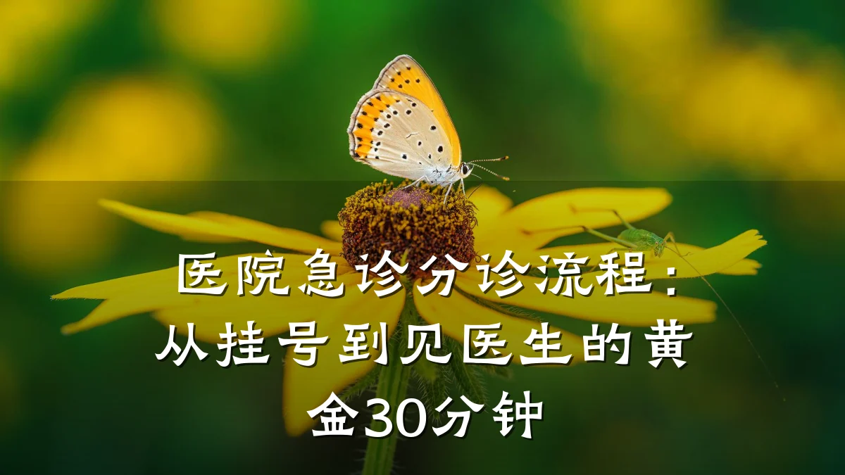 医院急诊分诊流程:从挂号到见医生的黄金30分钟